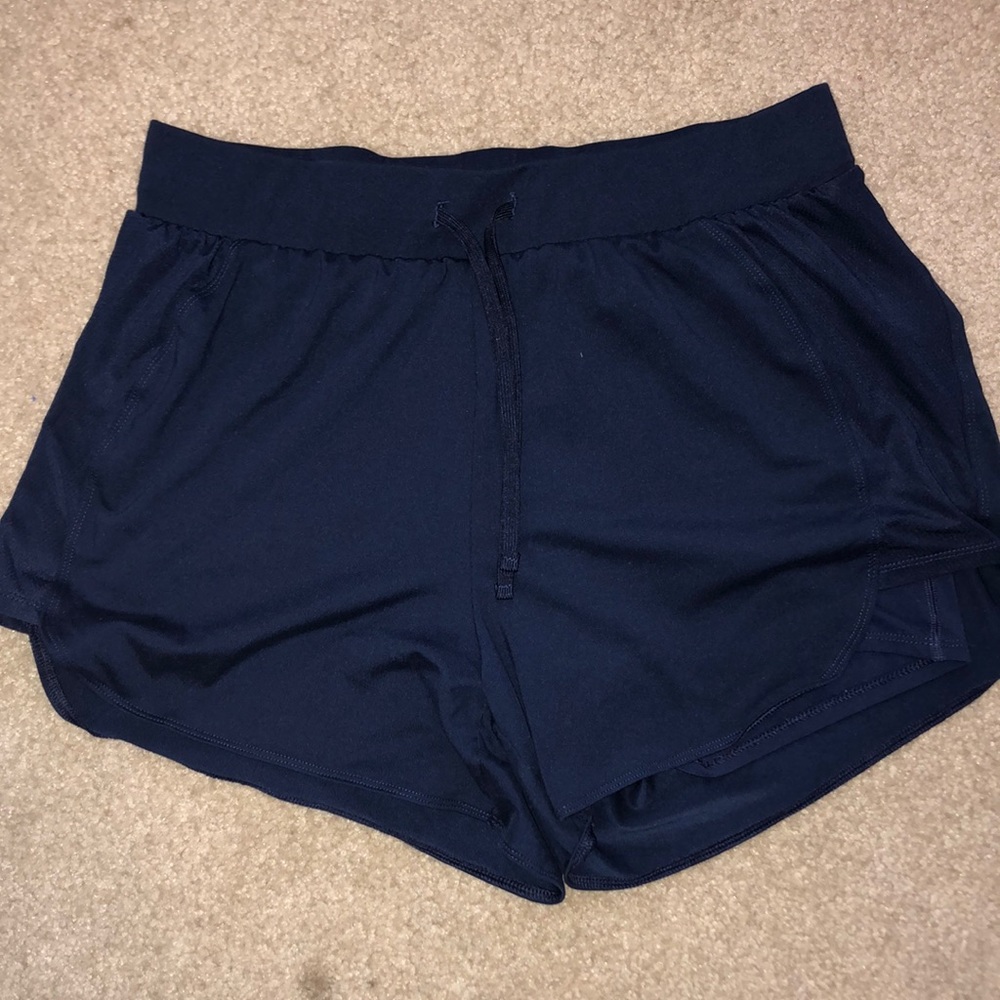 Navy Blue athletic shorts with biker short lining Size: S
